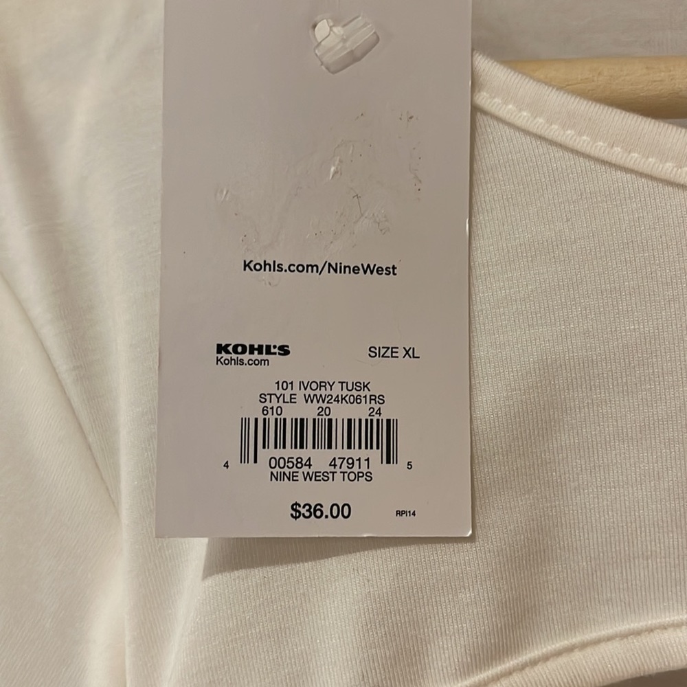 NTW Nine West peep neck top - Picture 2 of 4